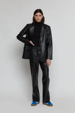 VEGAN LEATHER BLAZER