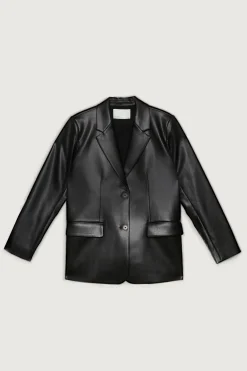 VEGAN LEATHER BLAZER