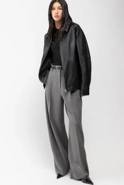 VEGAN LEATHER BOMBER JACKET