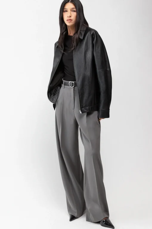 VEGAN LEATHER BOMBER JACKET