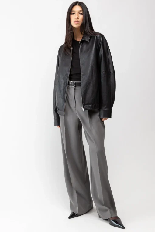 VEGAN LEATHER BOMBER JACKET