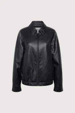 VEGAN LEATHER BOMBER JACKET