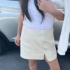 VEGAN LEATHER MINI SKIRT
