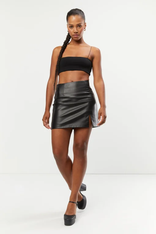 VEGAN LEATHER MINI SKIRT