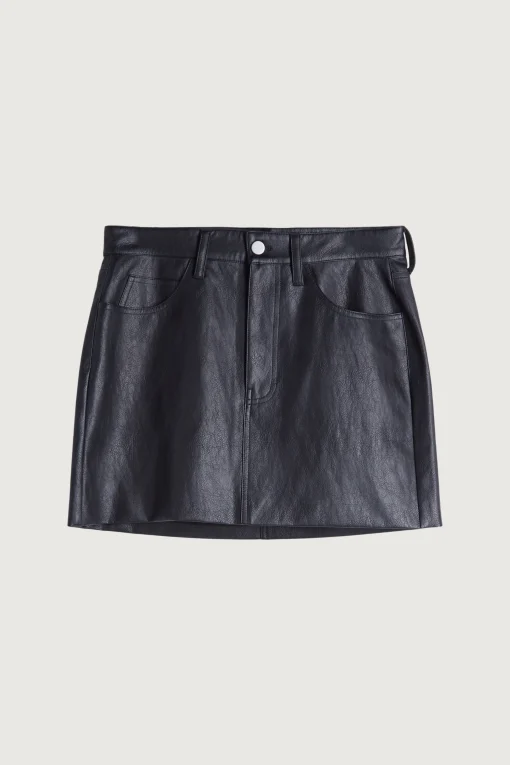 VEGAN LEATHER MINI SKIRT