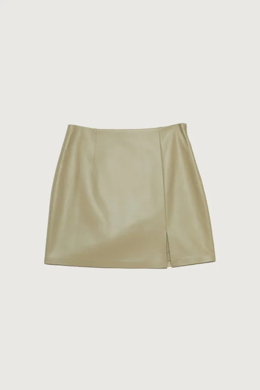 VEGAN LEATHER MINI SKIRT