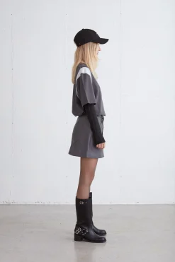 VEGAN LEATHER MINI SKIRT