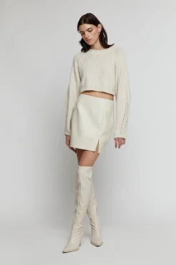 VEGAN LEATHER MINI SKIRT
