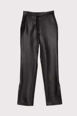 VEGAN LEATHER PANT WITH SIDE SLIT