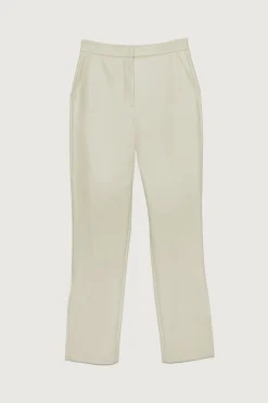 VEGAN LEATHER PANT WITH SIDE SLIT