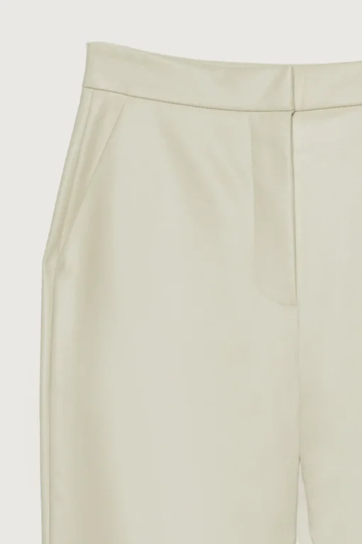 VEGAN LEATHER PANT WITH SIDE SLIT