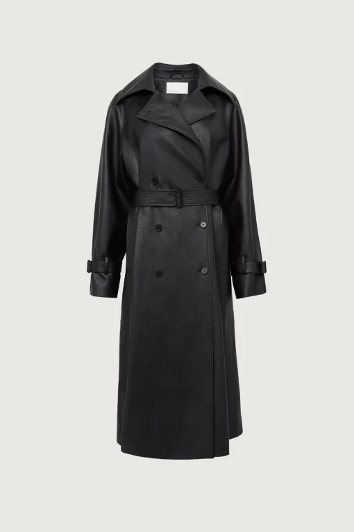 VEGAN LEATHER TRENCH COAT
