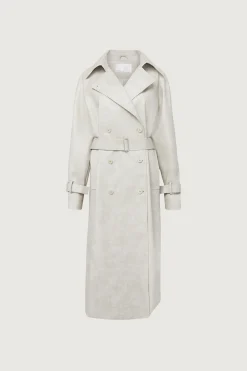 VEGAN LEATHER TRENCH COAT