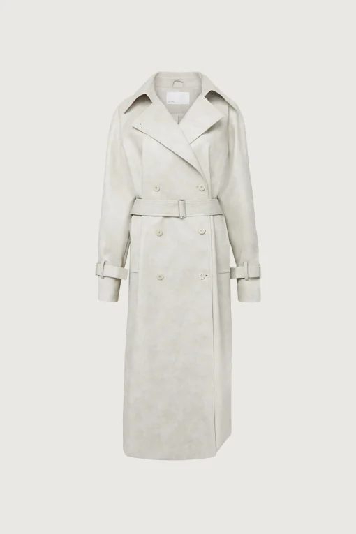 VEGAN LEATHER TRENCH COAT