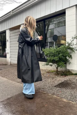VEGAN LEATHER TRENCH COAT