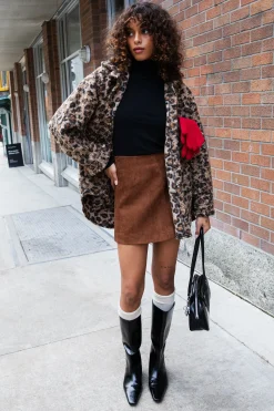 VEGAN SUEDE MINI SKIRT