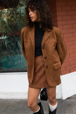 VEGAN SUEDE MINI SKIRT