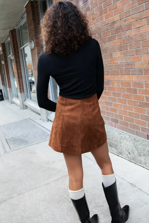 VEGAN SUEDE MINI SKIRT