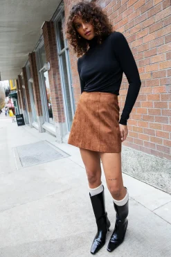 VEGAN SUEDE MINI SKIRT