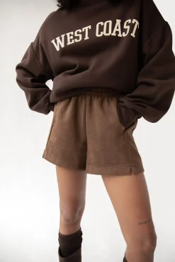 VEGAN SUEDE SHORTS