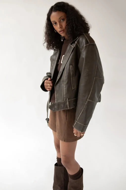 VEGAN SUEDE SHORTS