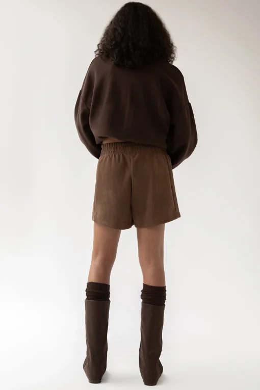VEGAN SUEDE SHORTS