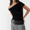 VELVET OFF THE SHOULDER TOP