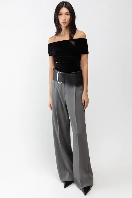 VELVET OFF THE SHOULDER TOP