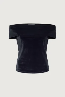 VELVET OFF THE SHOULDER TOP