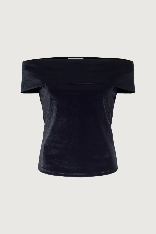 VELVET OFF THE SHOULDER TOP