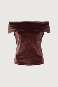 VELVET OFF THE SHOULDER TOP