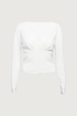 V-NECK LACE TRIM BUTTON FRONT CARDIGAN