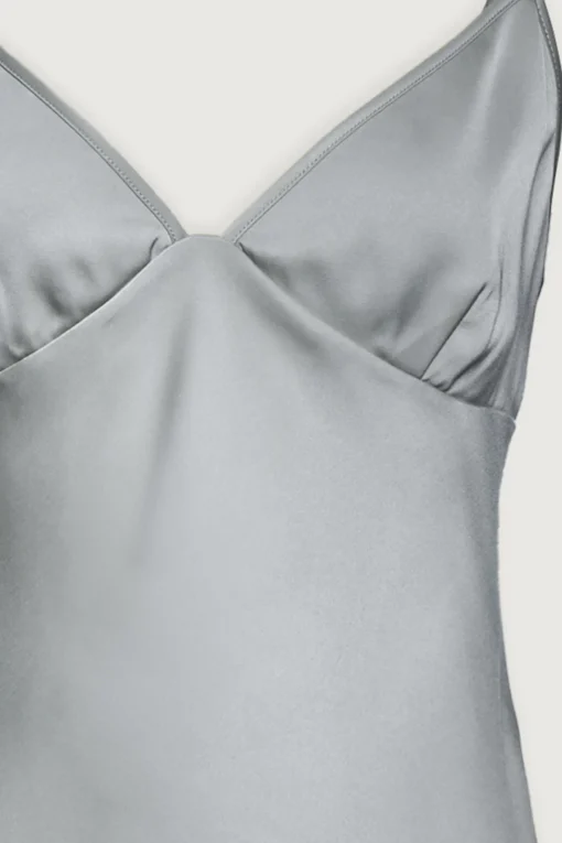 V-NECK SATIN TANK