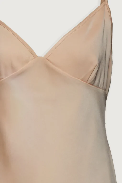 V-NECK SATIN TANK