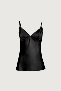 V-NECK SATIN TANK