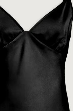 V-NECK SATIN TANK