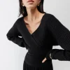 V-NECK WRAP SWEATER