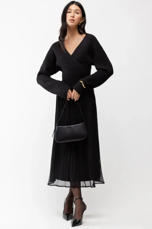 V-NECK WRAP SWEATER