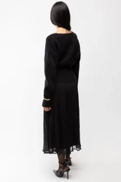 V-NECK WRAP SWEATER