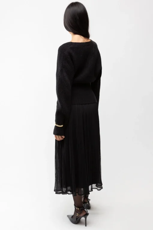 V-NECK WRAP SWEATER