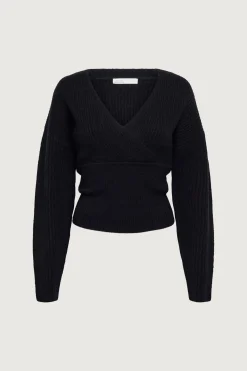 V-NECK WRAP SWEATER