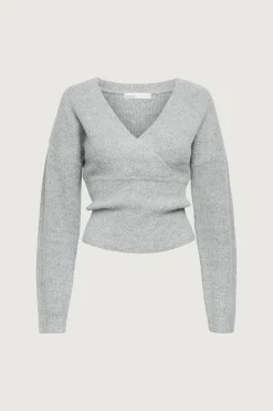 V-NECK WRAP SWEATER