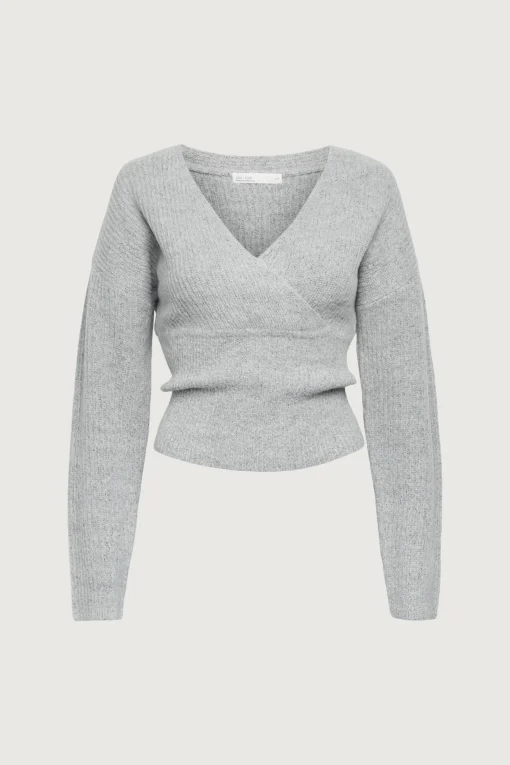 V-NECK WRAP SWEATER