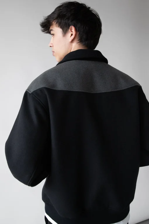 WESTERN INSPIRED WOOL-BLEND BOMBER JACKET