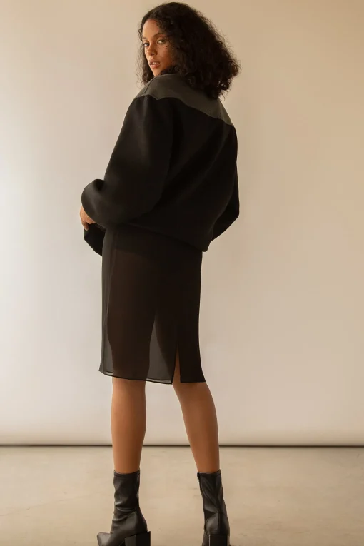 WESTERN INSPIRED WOOL-BLEND BOMBER JACKET