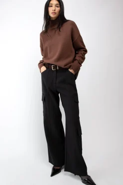 WIDE LEG CARGO SUITING PANT