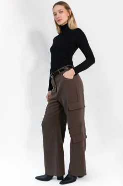 WIDE LEG CARGO SUITING PANT