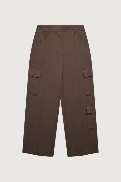 WIDE LEG CARGO SUITING PANT