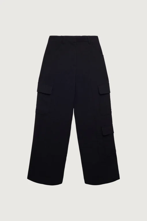 WIDE LEG CARGO SUITING PANT