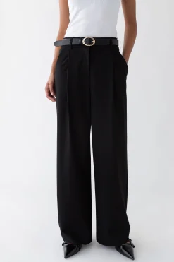 WIDE LEG HIGH-RISE DRESS PANT